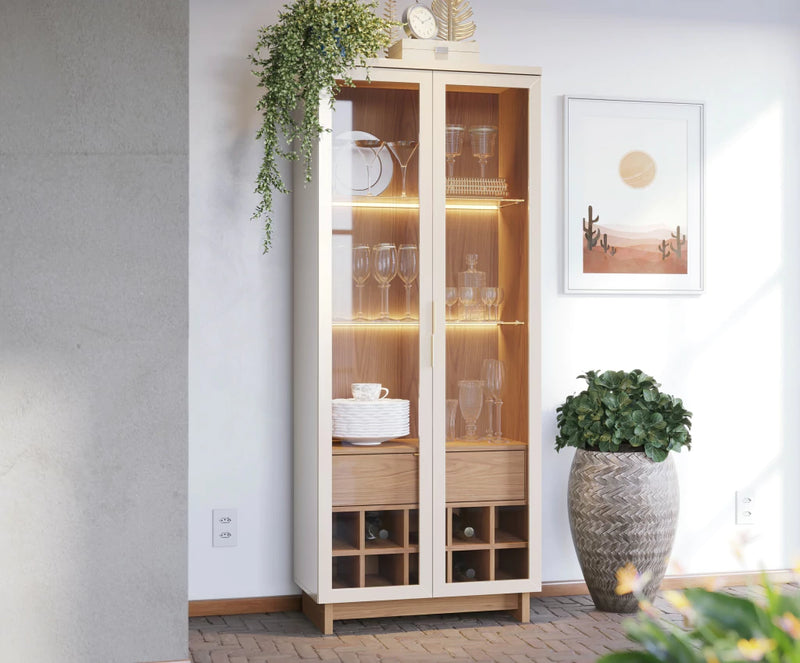 Cristaleira Com LED Casa Sua