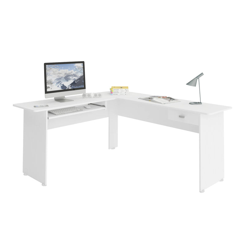 Mesa de Escritório Cannes 1 GV Branca Artely