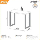 Escrivaninha estilo industrial de 89,5cm 100% MDF
