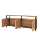 Balcão de 4 portas 100% MDF estilo industrial de 1,80