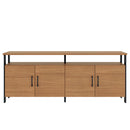Balcão de 4 portas 100% MDF estilo industrial de 1,80