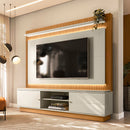 Home ripado para TV de 75" com duas portas de correr 2036 cor 01 Flex