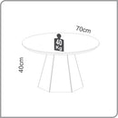Mesa de Centro Hexagonal 70x70cm Off white com amadeirado