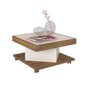 Mesa De Centro Decorativa Para Sala de Estar Saara Pinho Off White