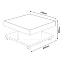 Mesa De Centro Decorativa Para Sala de Estar Saara Pinho Off White