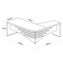Mesa para Escritório Tamburato de canto lado esquerdo