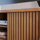 Rack de 2,00 com detalhes ripados cor 01