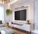 Rack com painel de 2,18 com LED Off White