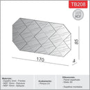 Painel decorativo espelhado de 1,70
