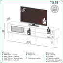 Rack Para Sala de 2,20 com tela em MDF