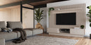 Painel de 2,28 + Rack de 2,20 Fendi 100% MDF com fita LED