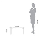 Mesa de centro orgânica com pés metálicos de 70cm