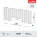 Cabeceira Ripada MDF Para Cama de Casal 2,95m