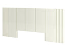 Cabeceira com painel Ripado de 270cm 100% MDF Off White