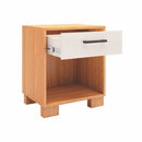 Mesa de cabeceira 100% MDF com uma gaveta Dalla Costa Freijó Off White