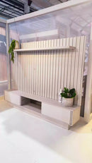 Painel de 2,28 + Rack de 2,20 Fendi 100% MDF com fita LED