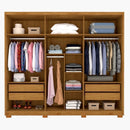 Guarda roupas de 2,60 100% MDF 6 portas e 4 gavetas cor 03 MP